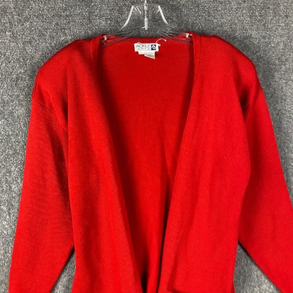 Adele Joyce Cardigan Women's Small Acrylic Wool Blend Adults Red S - Picture 2 of 8
